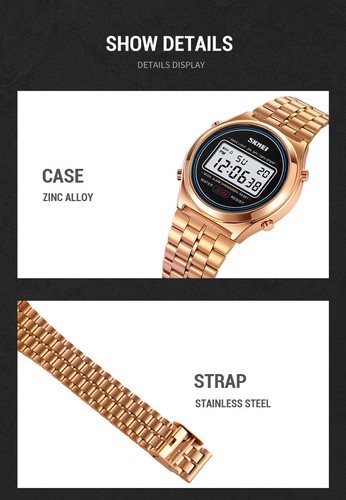 Steel Band Waterproof Electronic Watch Men Multifunctional Luminous Watch - Photo 10 sur 27