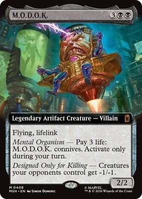 M.O.D.O.K. (Extended Art) 408 Marvel Super Heroes Magic: The Gathering Foil NM