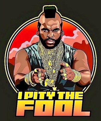 MR. T I PITY THE FOOL FUNNY MEME Magnet, Decal, Poster, Glossy Metal Sign