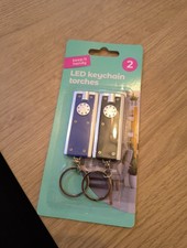 LED Keyring Torch Flashlight 2 Pack – Handy Pocket Light Keychain – UK Stock