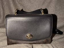 coach signature crossbody bag brown black