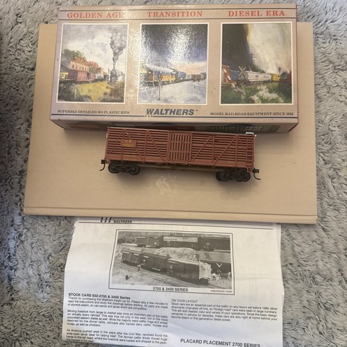 Walthers - Bausatz gebaut - 40' Stock Car - Union Pacific #49562 932-2762 Ref BB78 | Zustand: Used