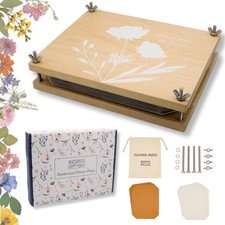Flower Press Kit  Durable Hardwood 8x10in - Flower Preserving Kit Up to 8 la...