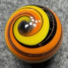 Handmade Marble Gold Lutz ( Corkscrew - Spiral ) 1 Inch +-  (S14) — photo 1