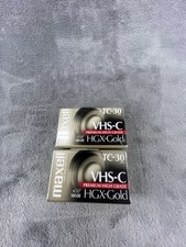 Maxell Camcorder Video Cassette TC-30 VHS-C HGX-Gold Premium High Grade Lot Of 2