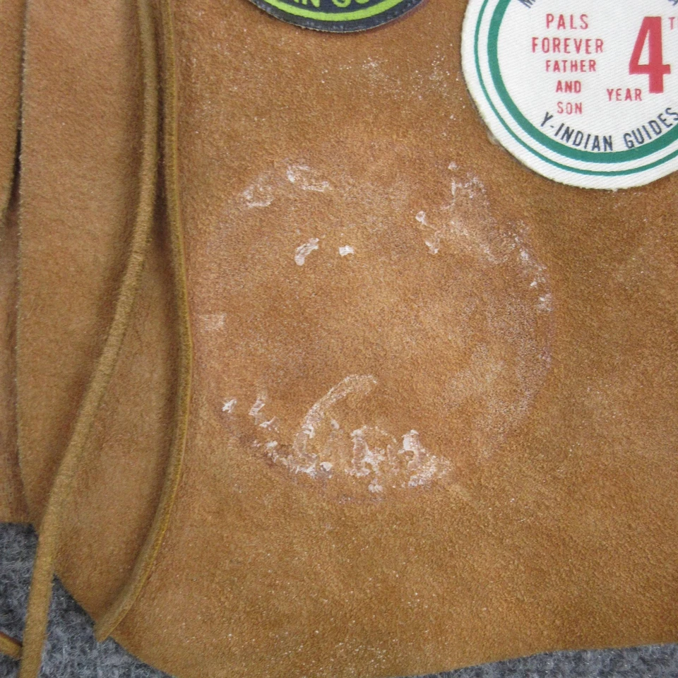 Chaleco de Colección YMCA Y-Indian Guides Juvenil Mediano Gamuza Marin County Parches Años 70 Foto 4 de 4