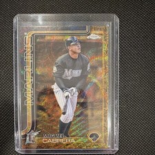 Topps Gilded Collection Gold Wave Refractor Miguel Cabrera #190/75 Miami Marlins