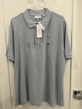 NEW w/ TAGS Mens Lacoste Polo Shirt Short Sleeve Size 8 3XL light blue AUTHENTIC