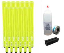 13 New Diamond Tour Golf NEON Yellow Standard Golf Grips - With Grip Kit
