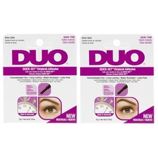 DUO Quick-Set Eyelash Glue Dark Tone – 0.18 Ounce (Pack of 2), 