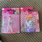 New Mattel Baseball Barbie & Pet Bunny Rabbit Purple Pet Basket & Carrot Figures — photo 1