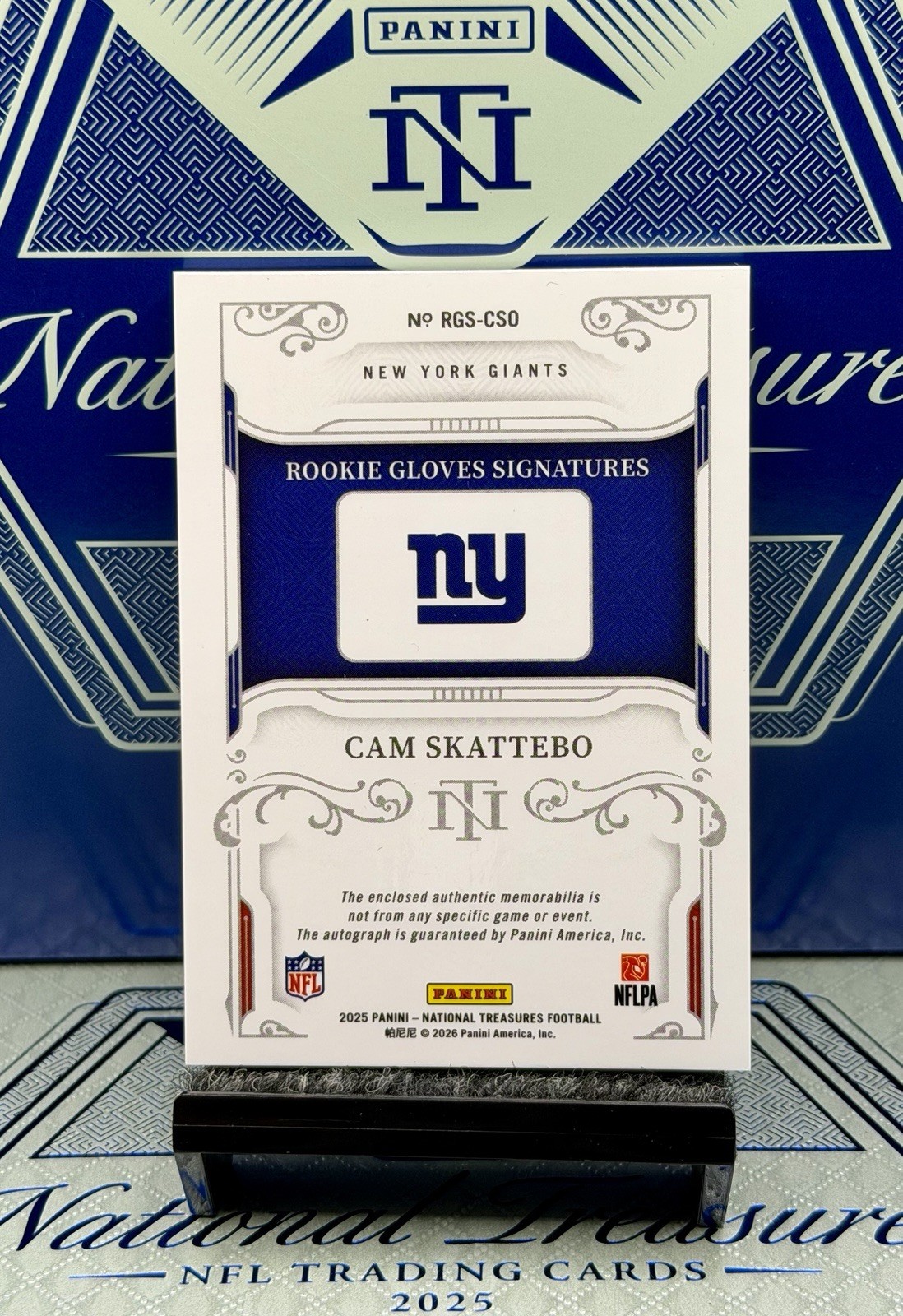2025 National Treasures🪎Cam Skattebo Rookie Gloves Signature AU,SSP/25,NUKE💣🔥 view 7