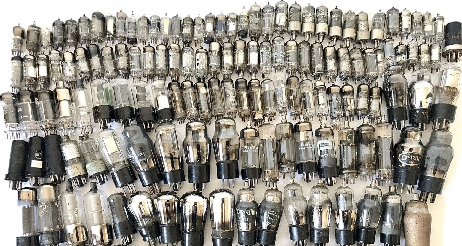 Valve Tube Lot for Amplifier Mullard Brimar Marconi GEC Osram Leak HMV Quad PYE.