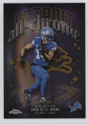 2025 Topps Chrome All-Chrome Team Gold Refractor 19/50 Amon-Ra St Brown 1u1f