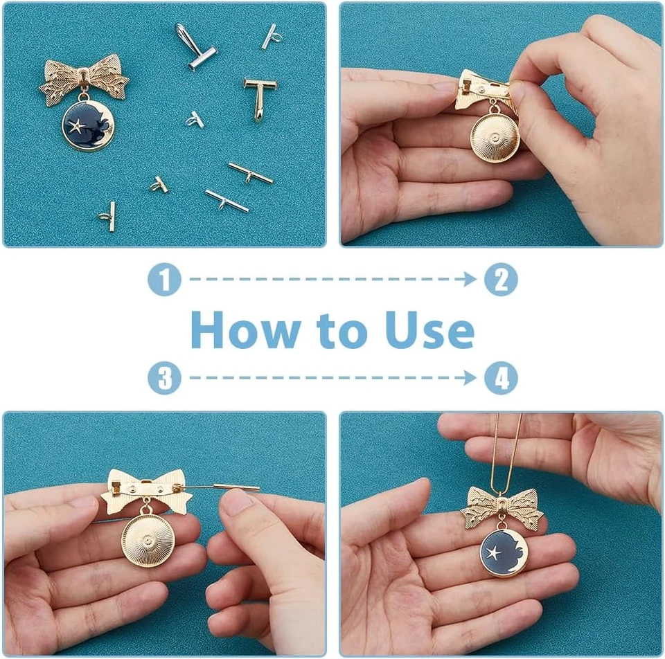 SUPERHALLAZGOS 12 piezas 3 tamaños pin a colgante convertidor broche colgante convertidor Foto 4 de 4