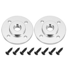 2 Pcs Aluminium Alloy 3/8"-16 Tripod Adapter Mount W Screw, 1.57" Dia, Silver 