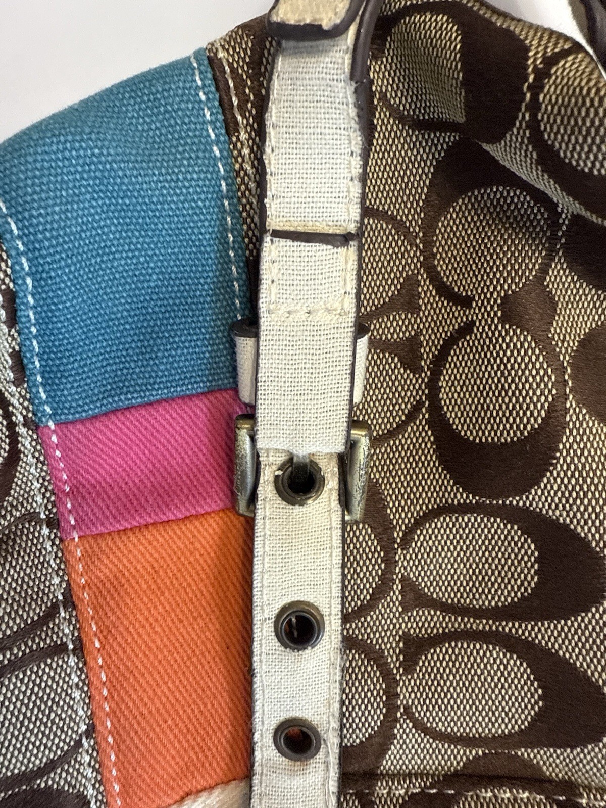 Coach Y2K Patchwork Mini Shoulder Bag Monogram Ca… - image 6