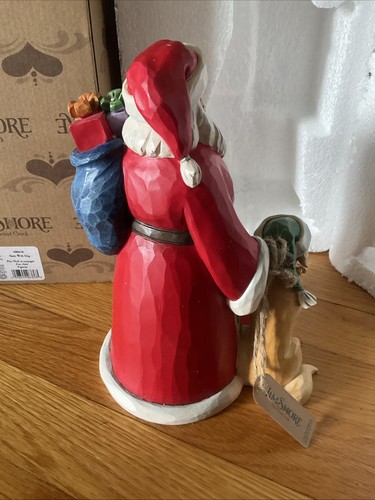 Jim Shore Heartwood Creek Santa con perro festivo amistad peluda 6006636 difícil de encontrar - Imagen 4 de 8