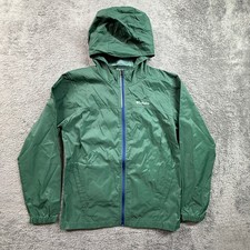 Columbia Windbreaker Kids L Green Excellent Packable Lightweight Jacket RB3416