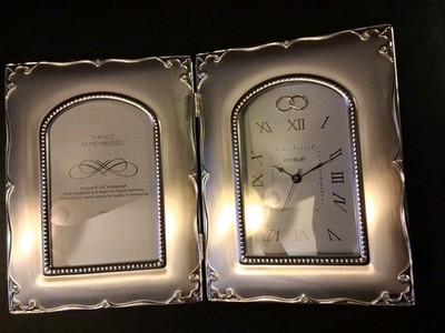 Things Remembered Forever Yours Frame Danbury Clock 4''x6'' Photo,Gift,Wedding NIB