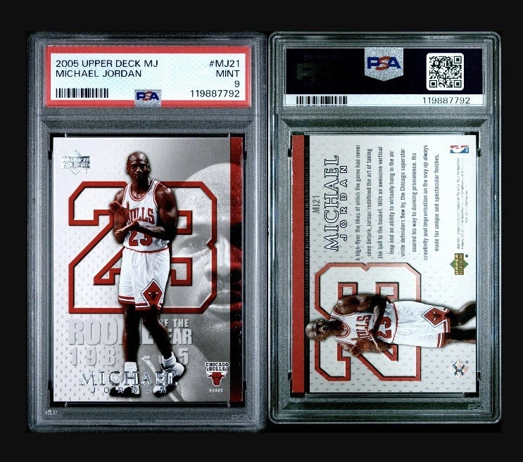 2005-06 Upper Deck Michael Jordan/LeBron James Michael Jordan #MJ21 ROY 1985 - Image 3 of 4
