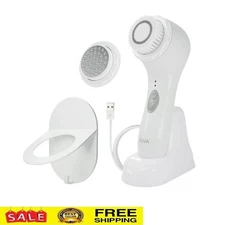 Facial Cleansing Exfoliating Device Antimicrobial Brush Bristles Serum Infuser