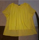 Basler T-Shirt Bluse Damen Shirt Kurzärmliges Oberteil Gr. 46 Neuwertig Gelb