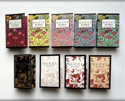 Gucci Flora Gorgeous & Bloom Perfume Collection Sample Spray Vials 9pc Set 