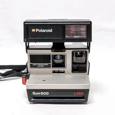 ⭐ Vintage Polaroid Sun 600 LMS Instant Film Camera + Strap ~ FILM TESTED WORKS ⭐
