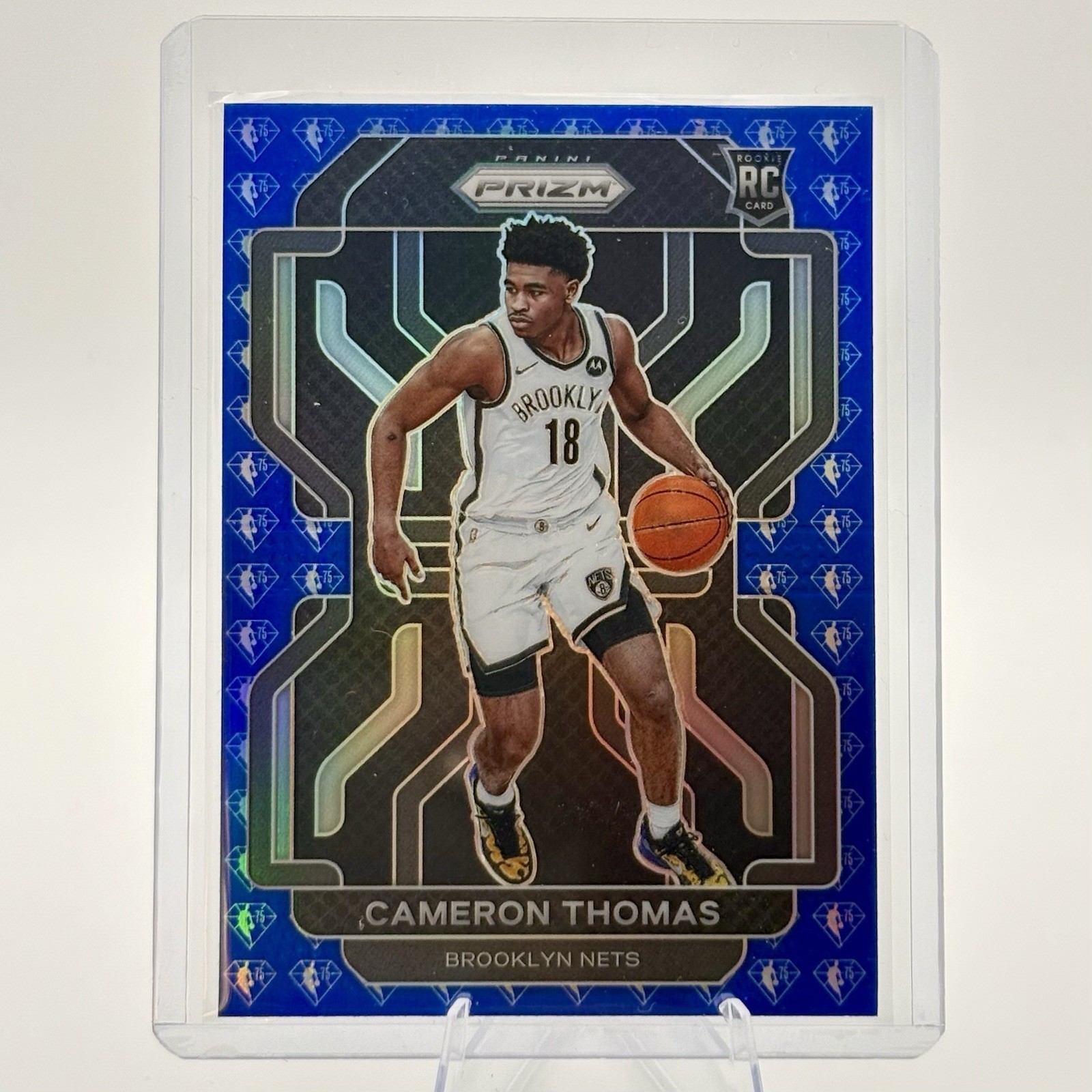 Cameron Cam Thomas RC 2021-22 Panini Prizm 75th Anniversary Blue Diamond #297
