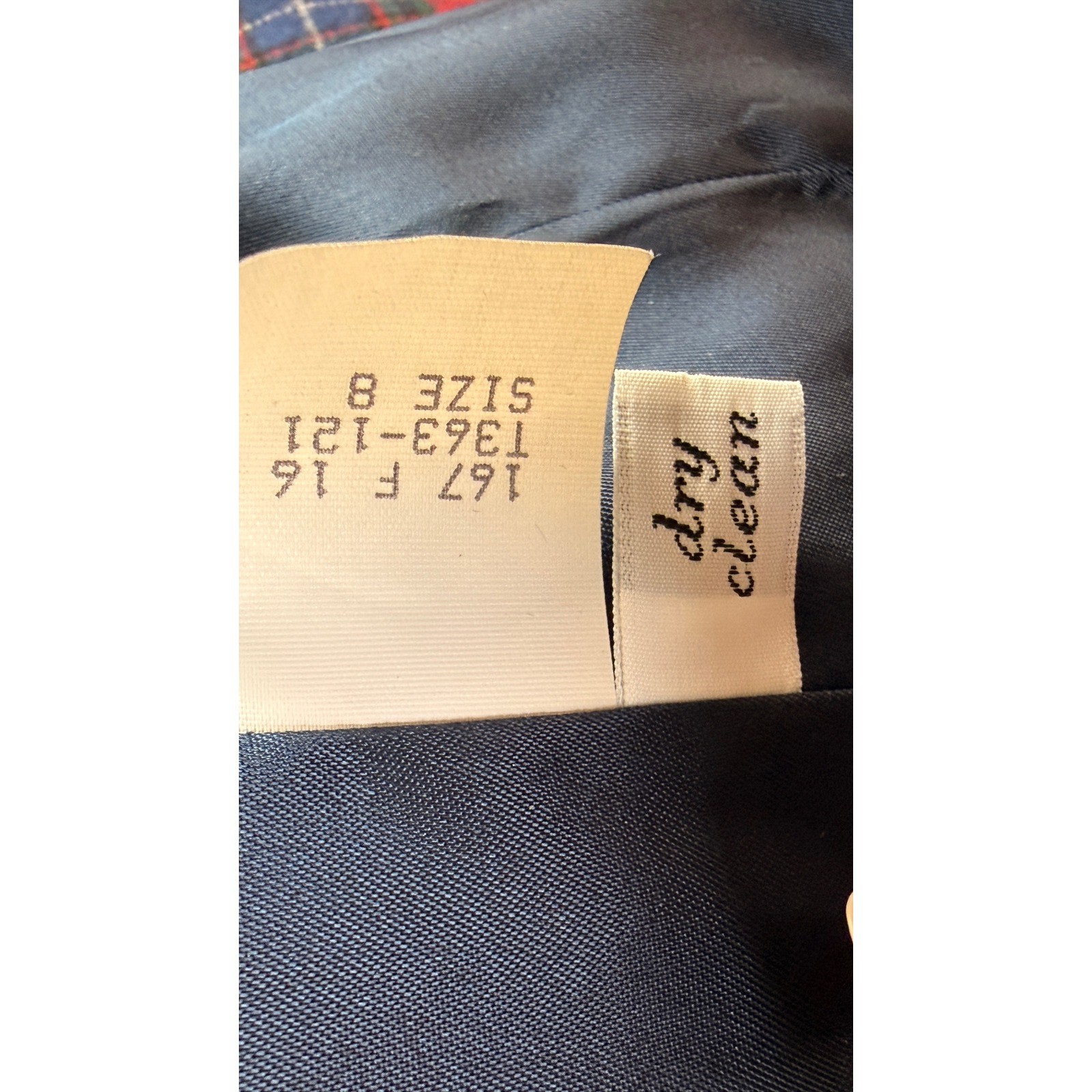 Size 8,Pendleton Wool Blazer Jacket Plaid Red Blu… - image 10