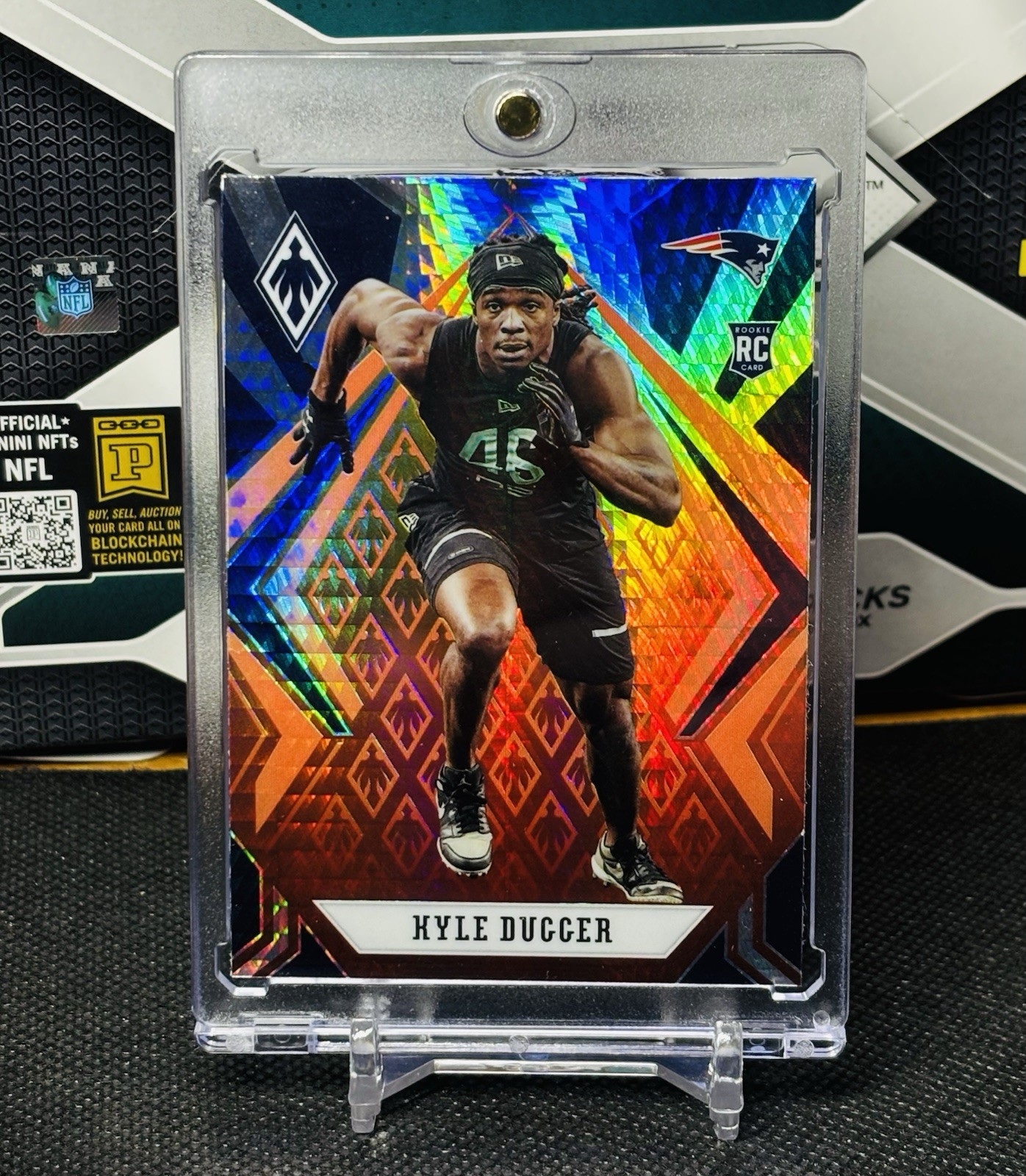 2020 Panini Phoenix KYLE DUGGER Rookie Fire Burst Prizm #157 • Patriots