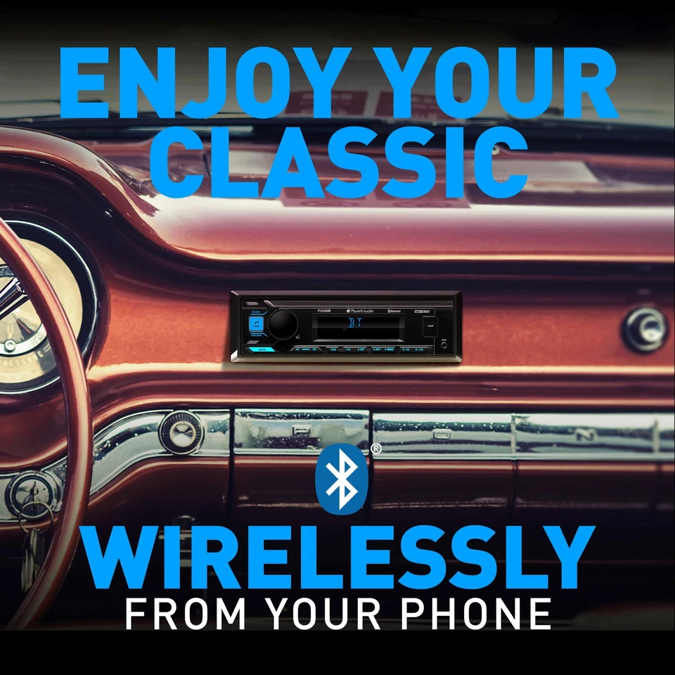 P350MB Car Audio Stereo System - Single Din, Bluetooth Audio and Hands-Free C... - Image 2 of 4