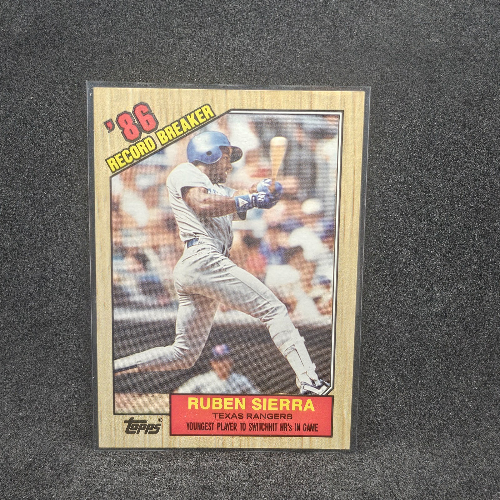 1987 Topps - Record Breaker Ruben Sierra #6 (RC)