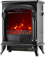 NETTA Electric Fireplace Stove Heater with Log Wood Burner Effect - with Fire Fl
