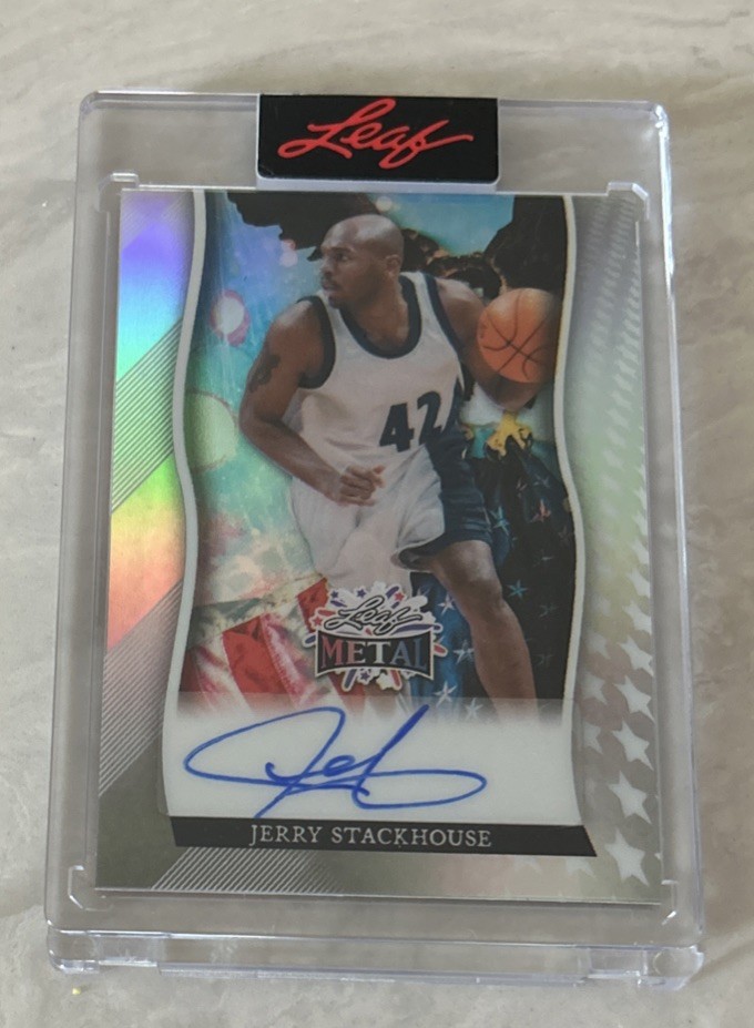 2026 Leaf Metal Independence Day Jerry Stackhouse AUTO BALD EAGLE #’d 6/7