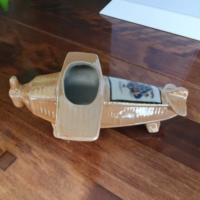 Near Mint Condition Caramel Glaze Crested Ware China Torquay Devon WW1 Monoplane
