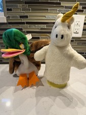 Vintage 1979 Dakin White Unicorn  Not Dakin Duck Hand Puppet Plush