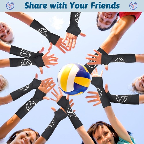 Minatee Volleyball Arm Sleeves Passing Hitting 12 Zoll, weiß und schwarz  - Bild 5 von 6