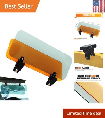 Car Sun Visor Extender, Day and Night Visor Anti-Glare Vision Goggle with Cli...