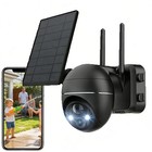 FUNK Solar überwachungskamera Kamera außen Wlan Akku WiFi Camera HD 3MP Outdoor