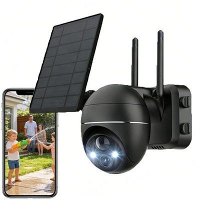 FUNK Solar überwachungskamera Kamera außen Wlan Akku WiFi Camera HD 3MP Outdoor