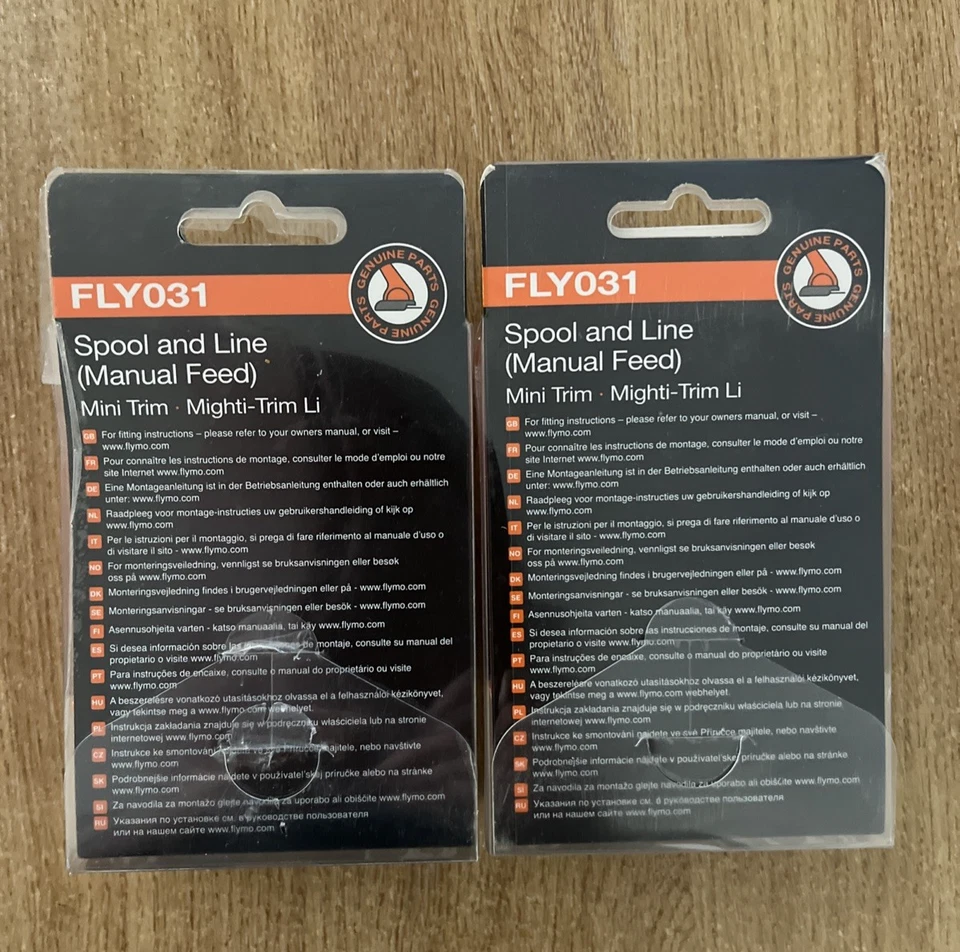 2 x GENUINE FLYMO MINI TRIM SPOOL & LINE MANUAL FEED FLY031 5131060 MT21 ET21 - Image 2 of 4