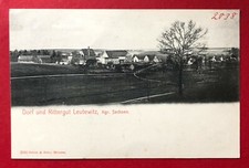 AK LEUTEWITZ bei Meissen um 1900 Blick zum Dorf und Rittergut   ( 86928