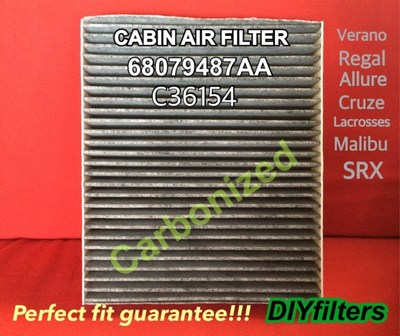C36154 LaCrosse Regal Verano SRX Cruze Malibu Carbonized Type Cabin Air Filter 