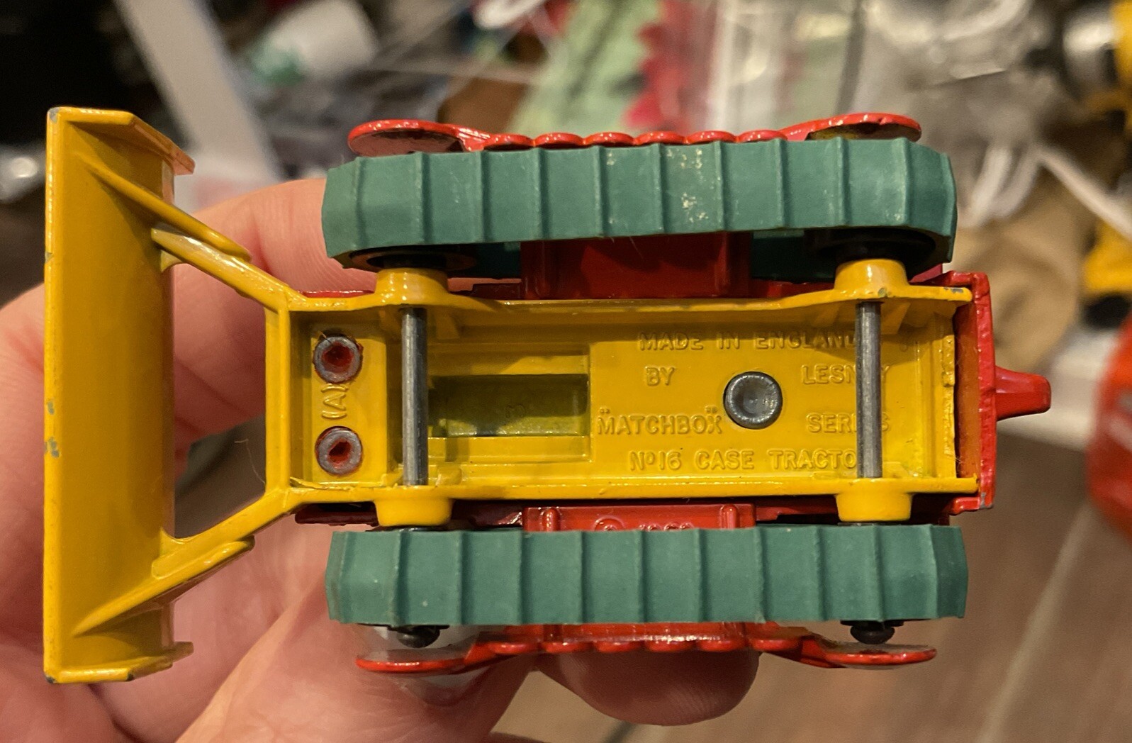 Vintage Lesney Matchbox Series No 16 Case Tractor Yellow Diecast Model