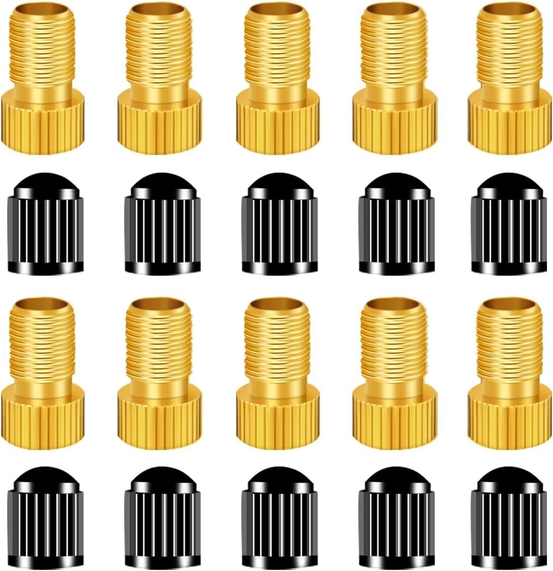 10 Pcs Brass Presta Valve Adapters, Caps Schrader Valve Stem Adapter for Bikes eBay