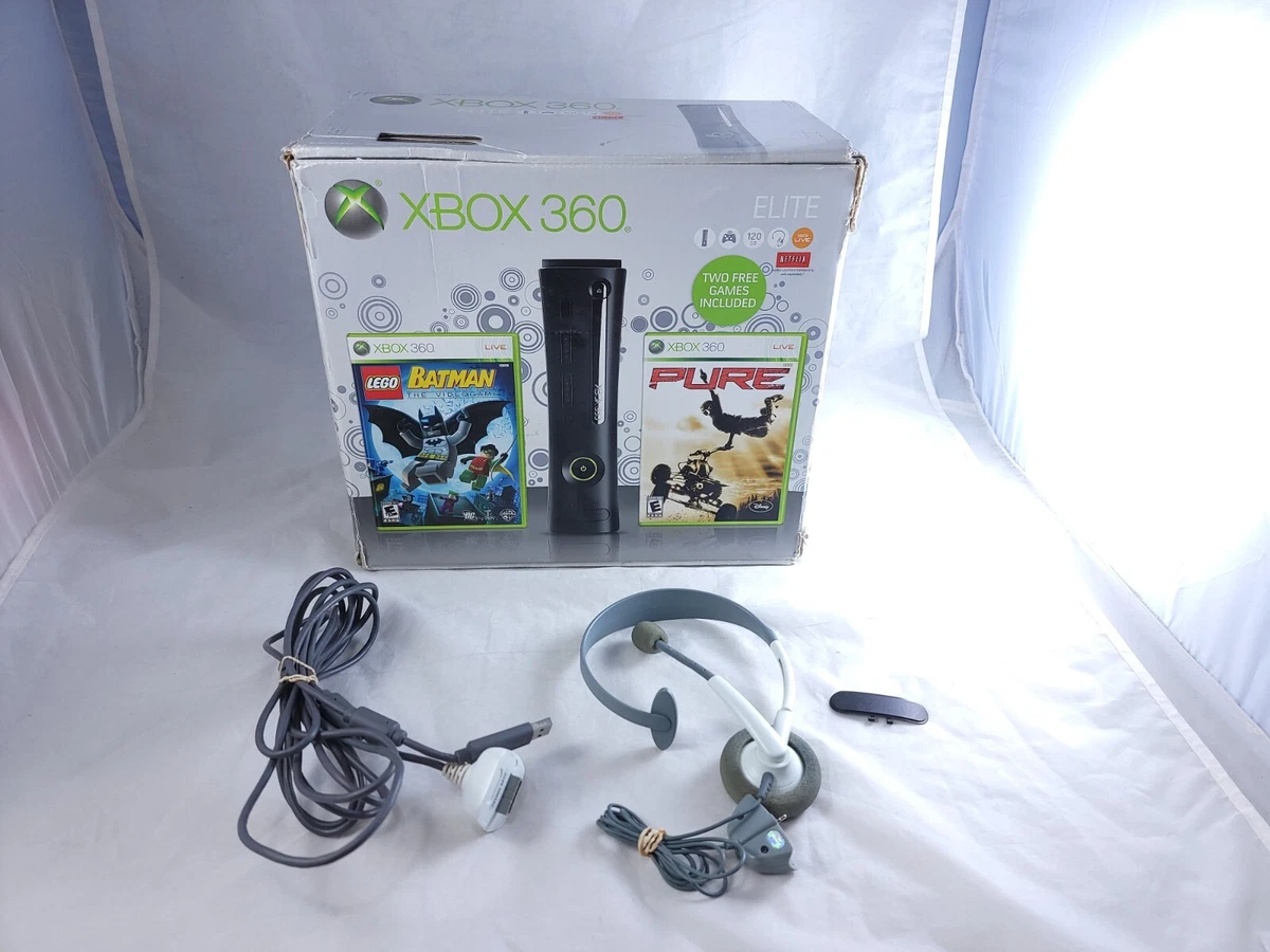 Microsoft Xbox 360 Elite 120GB Console Box ONLY W Headset Nyko