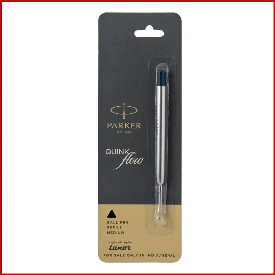 Parker Quink Flow Ball Pen refill Black/blue Ink Color Medium Set of 6 Refiils - image 3 of 3