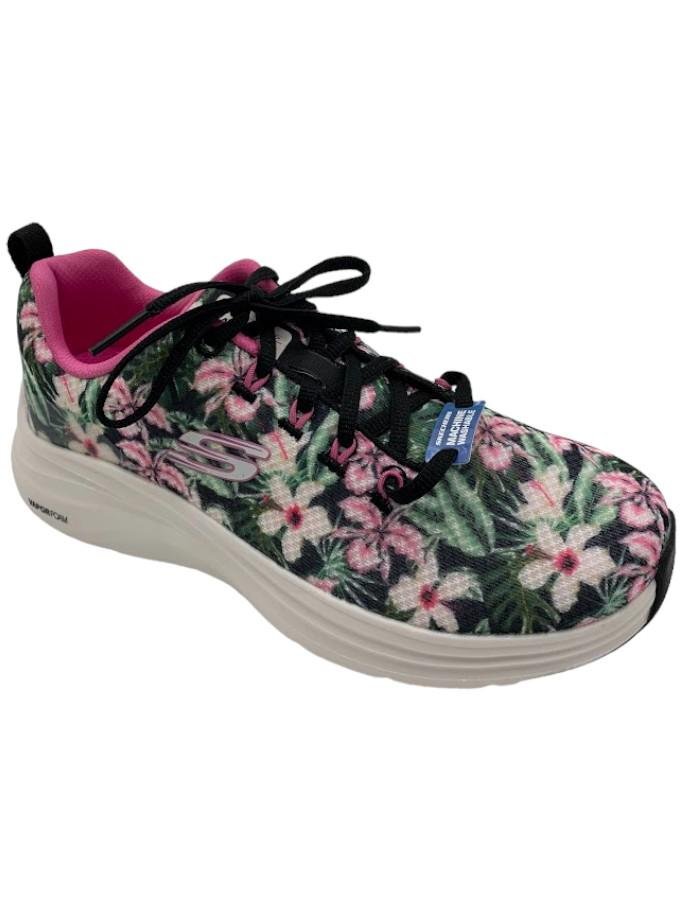 Skechers Womens Vapor Foam Floral Sneakers Spring Bouquet Black Multi